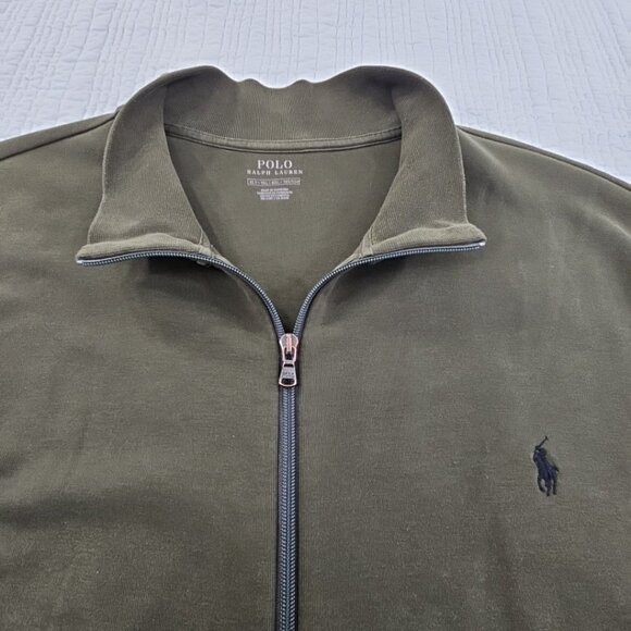 Polo Ralph Lauren Full Zip Knit Performance Jacket Men's XTL Hunter Green EUC - Picture 6 of 16